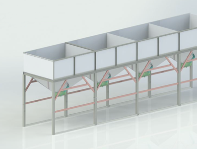 Бункеры, силосы, склады для сыпучих материалов 