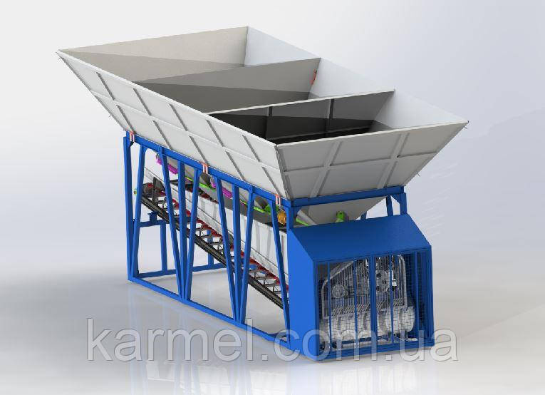 Бункер трёх секционный для хранения инертных материалов KARMEL