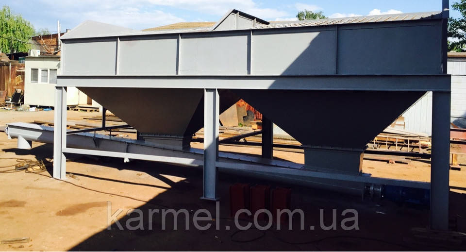 Бункер двух секционный  для хранения инертных материалов KARMEL